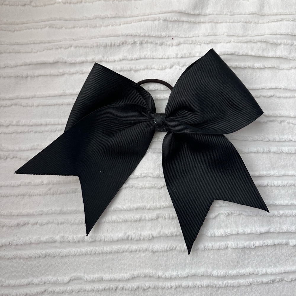 Black Cheer Hair Bow for Girls